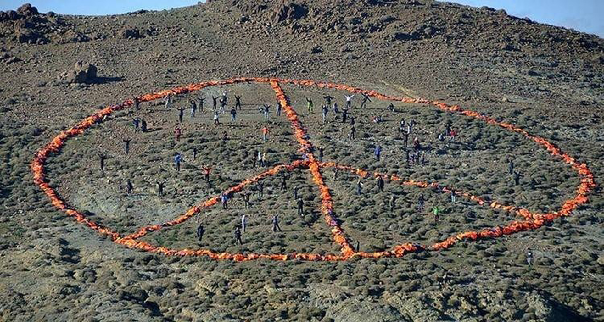 peace sign lesvos
